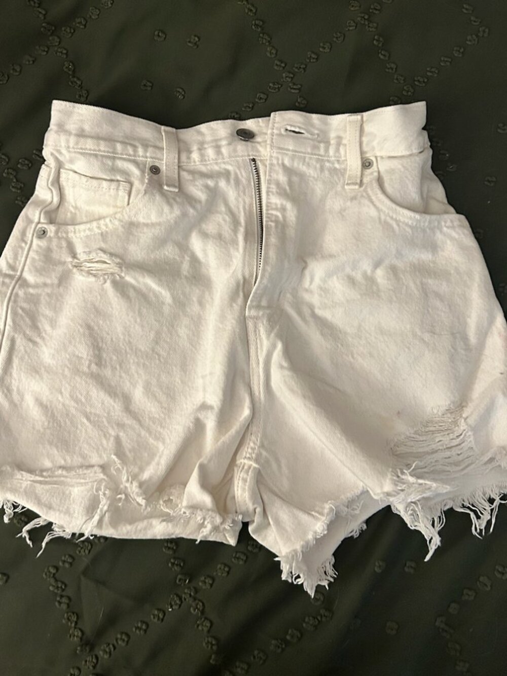 Levi's High Waisted Shorts in White